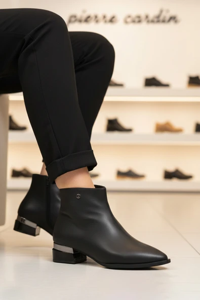Pierre Cardin Siyah İçi Kürklü Soğuğa Dirençli Kadın Bot PC-54991 Z - Resim 3