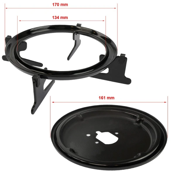 Cam Ocak Izgara Seti Hotpoint-Ariston & Indesit ile Uyumlu 4’lü Emaye Izgara Takımı - Resim 5