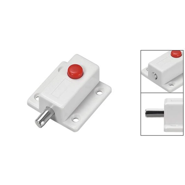 Düğmeli Yaylı Kapı Mobilya Dolap Kilidi Plastik 1 Adet Kapı Tutucu Stoper Sabitleme Kilitleme Aparat - Resim 6