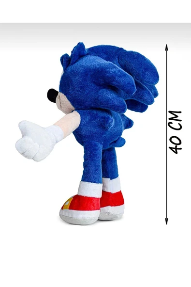 Sonic Peluş Oyuncak Büyük Boy 40 Cm - Resim 2