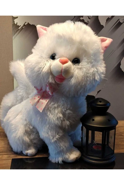 Oturan Tombul Sevimli Peluş Kedi 45cm ürün görseli 1