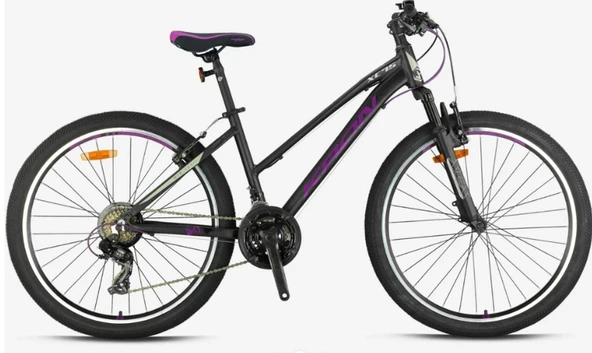 KRON XC 75 26 JANT MTB LADY 14" 21 VİTES V FREN MAT SİYAH MOR BEJ ürün görseli 1
