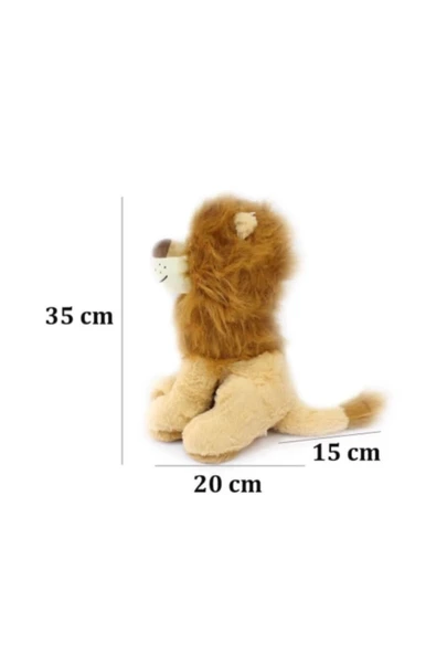 Sevimli Aslan Peluş Oyuncak İthal Organic Kumaş 35 cm Hediyelik Uyku Arkadaşı - Resim 2