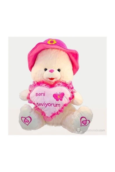 Şapkalı Sevimli Peluş Ayıcık 40 Cm ürün görseli 1