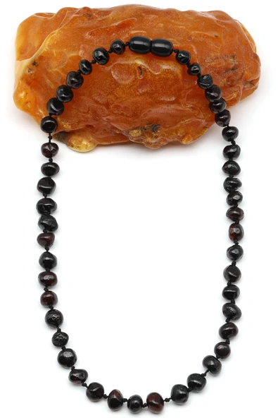 Damla Kehribar Bebek Diş Kolye - 33 cm ürün görseli 1