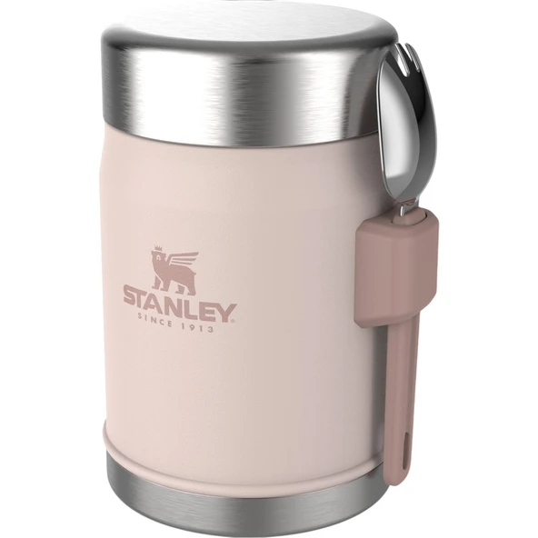 Stanley THE LEGENDARY FOOD JAR + SPORK 0.4 LT / 14OZ ROSE QUARTZ Termos AS1009382106 - Resim 2