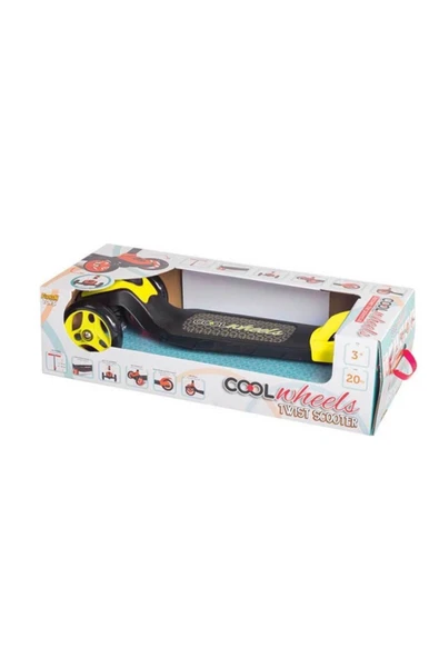 3 Tekerlekli Twist Sarı Scooter Ayarlanılabilir Direksiyon - Resim 2