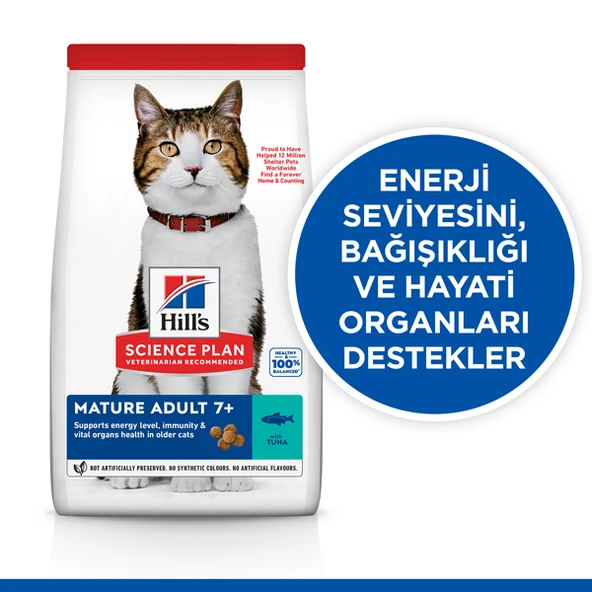 Hills Mature +7 Ton Balıklı Yaşlı Kedi Maması  1.5 Kg - Resim 2