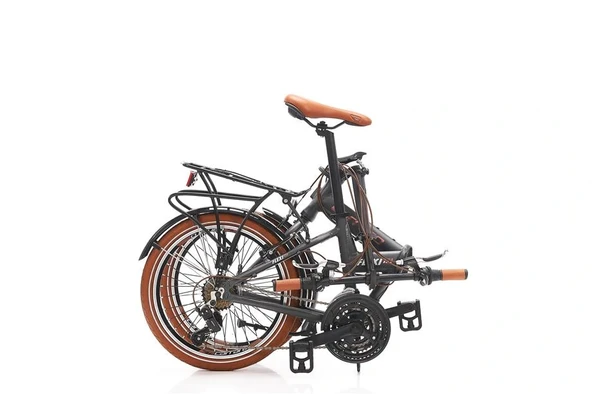 CARRARO FLEXI 121 KATLANIR BİSİKLET 350H V 20 JANT 21 VİTES MAT HAKİ SİYAH BAKIR - Resim 4