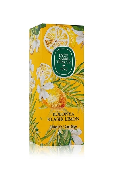 Eyüp Sabri Tuncer Klasik Limon Cam Şişe Kolonya 200 ml ürün görseli 1