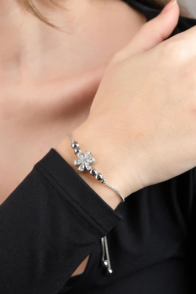 KADIN DOLAMALI HEM KOLYE HEM BİLEKLİK ZİRKON TAŞLI SU YOLU BİLEKLİK ürün görseli 1