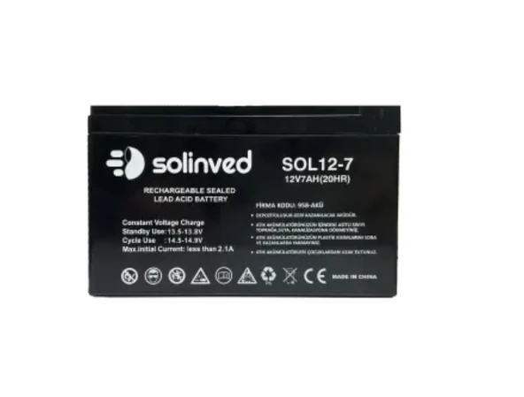 12V 7AH Ups Ve Alarm Aküsü ürün görseli 1