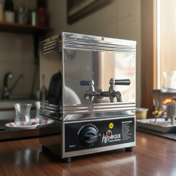 Han Çelik Tek Demlikli Endüstriyel Elektrikli Çay Kazanı - Resim 2