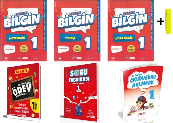 Kırmızı Beyaz Efsane Bilgin 1. Sınıf 2. Dönem Seti 6 Kitap Yeni ürün görseli 1