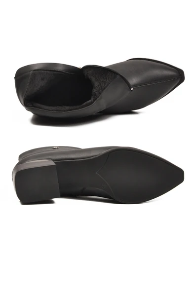 Pierre Cardin Siyah İçi Kürklü Soğuğa Dirençli Kadın Bot PC-54991 Z - Resim 5