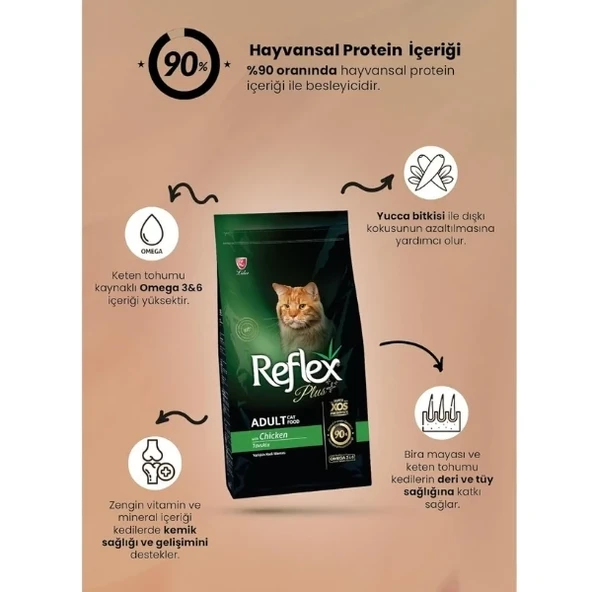 Reflex Plus Adult Tavuklu Yetişkin Kedi Maması  Yetişkin (1 - 7 Yaş) 8 Kg Hayır - Resim 5