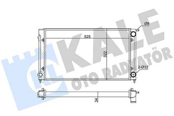 Vw Su Radyatörü - Su Radyatörü - Kal 348220 - Resim 1
