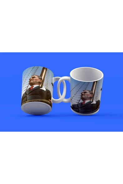 EYDXLMUG Atatürk Temalı Tasarım Çay Kahve Kupası ürün görseli 1