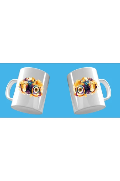 EYDXLMUG Fotoğraf Makinesi Tasarım Çay Kahve Kupası - Resim 3