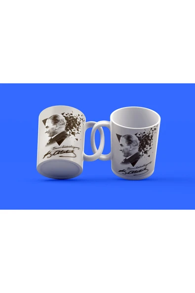 EYDXLMUG Atatürk Temalı Tasarım Çay Kahve Kupası ürün görseli 1