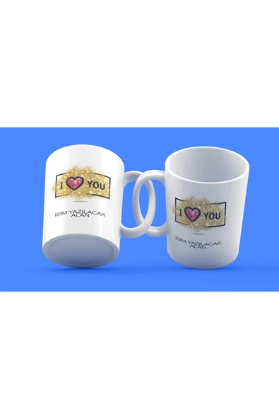 EYDXLMUG I Love You Özel Tasarım Çay Kahve Kupası ürün görseli 1