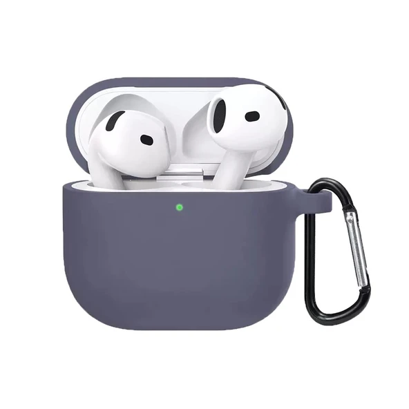 E2M AIRPODS 4 KILIF SENSE SİLİKON LAVANTA GRİ ürün görseli 1