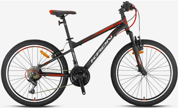 VORTEX 4.0 26 JANT MTB 14" 21 VİTES V FREN MAT SİYAH GRİ KIRMIZI ürün görseli 1