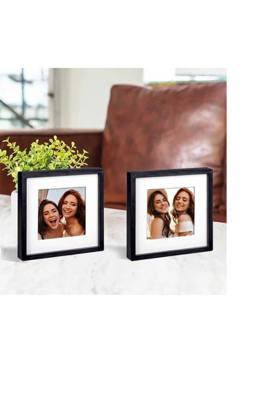 Senden Hediye Yapışkan Bantlı Paspartulu Sök Tak Kare Çerçeve 3'lü ürün görseli 1