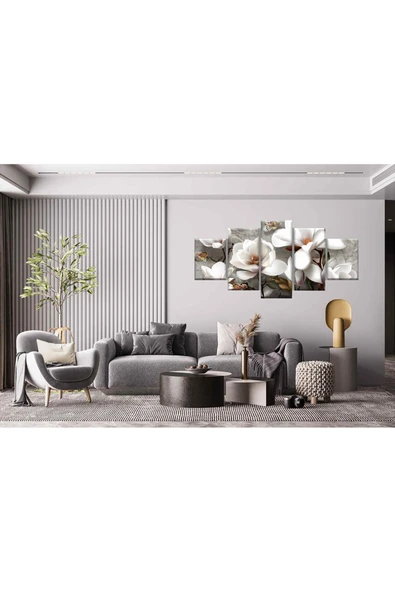 EYDXLMUG Kanvas Tablo (DOĞA ÇİÇEK) 5 Parçalı - Resim 2
