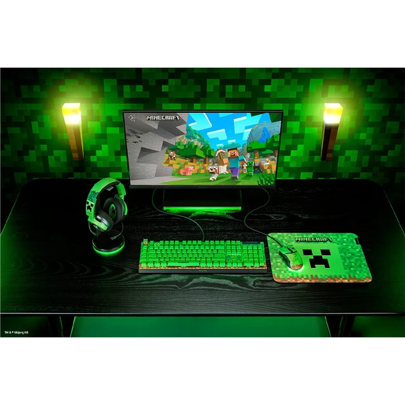 Razer BlackWidow V4 X Minecraft Edition Green Switch Kablolu Gaming Klavye - Resim 5