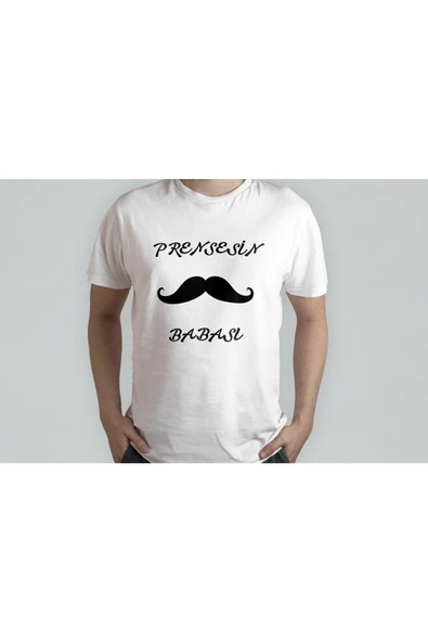 EYDXLMUG Prensesin Babası Bıyıklı Baskılı Tshırt - Resim 2