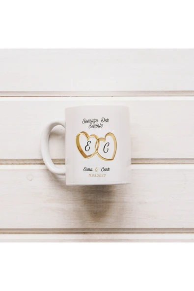 EYDXLMUG EVLİLİK YILDÖNÜMÜ HEDİYESİ  KUPA BARDAK (1 ADET) ürün görseli 1