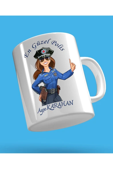 Kupa Polis Baskılı Bardak - Resim 2