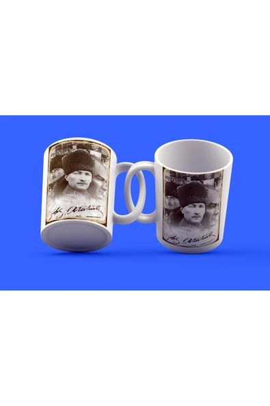 EYDXLMUG Atatürk Temalı Tasarım Çay Kahve Kupası ürün görseli 1