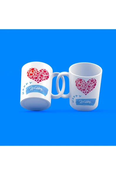 EYDXLMUG Evlilik Yıldönümü Tasarım Çay Kahve Kupası (1 ADET) ürün görseli 1