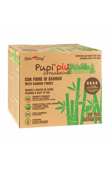 GimDog Çiş Pedi Bamboo 50'Li 60x60cm ürün görseli 1