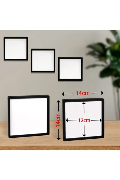 EYDXLMUG Fsahion Photo Yapışkanlı Sök Tak Pola Çerçeveler 12x12cm - 5'li paketPaket PVC Li ürün görseli 1