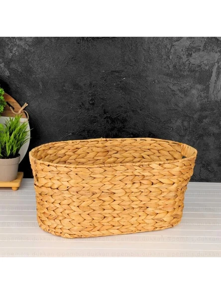 Mien MEN SF17014-O Oval Orta Boy Hasır Sepet 49x22 cm ürün görseli 1
