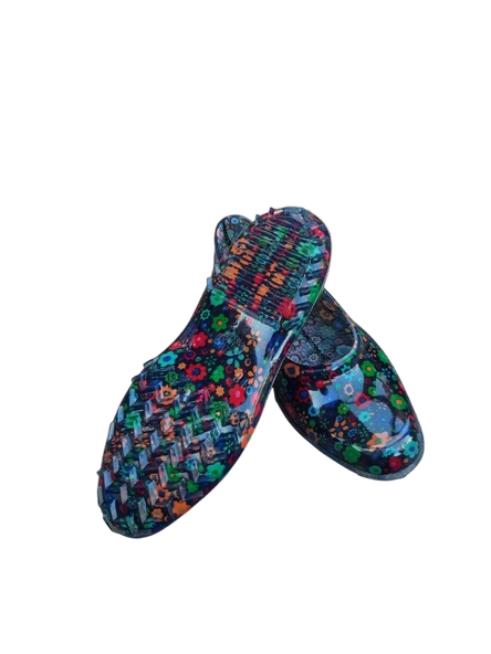 Çiçekli Lastik Ayakkabı - Resim 2