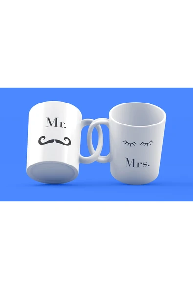 EYDXLMUG Mr Mrs Özel Tasarım Çay Kahve Kupası ürün görseli 1