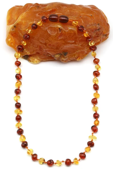 Damla Kehribar Bebek Diş Kolye - 32 cm ürün görseli 1