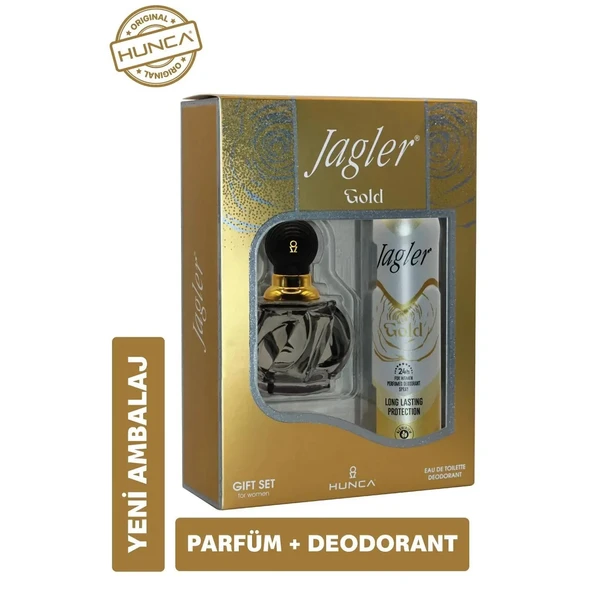 JAGLER GOLD GIFT SET EDT PARFÜM 60ML+ DEO 150ML BAYAN ürün görseli 1