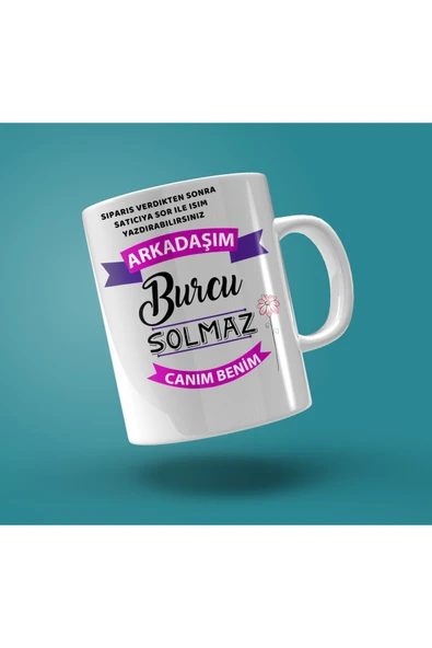 EYDXLMUG Arkadaşa Hediye Özel Tasarım Çay Kahve Kupası ürün görseli 1