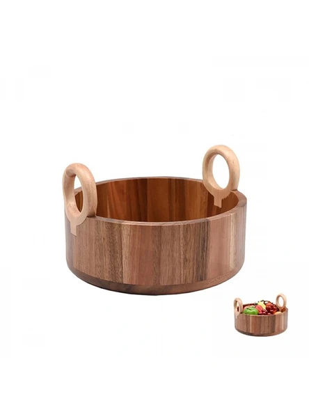 Mien MEN 7B130 Akasya Ahşap Kulplu Kase 25,5x15 cm ürün görseli 1