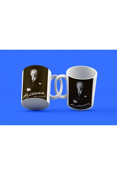 EYDXLMUG Atatürk Temalı Tasarım Çay Kahve Kupası ürün görseli 1