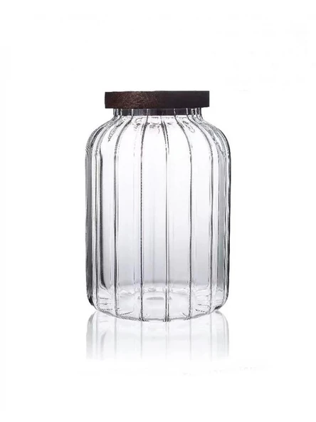 Mien MEN 1S10 Ahşap Kapaklı Cam Kavanoz 1800 cc ürün görseli 1