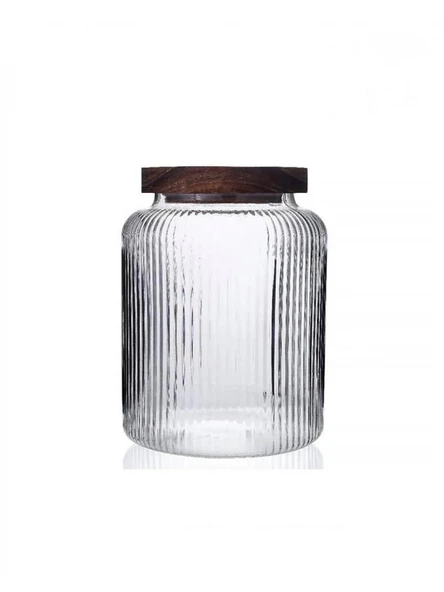 Mien MEN 1S11 Ahşap Kapaklı Cam Kavanoz 1200 cc ürün görseli 1