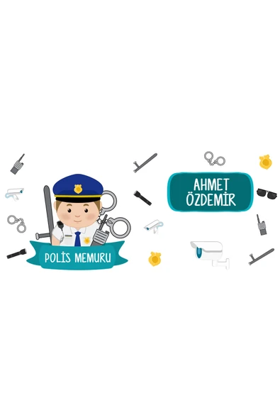 Kupa Polis Baskılı Bardak - Resim 2