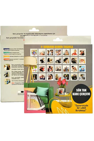 EYDXLMUG Sök Tak Kare Çerçeve 1 Adet 20x20 - Resim 2