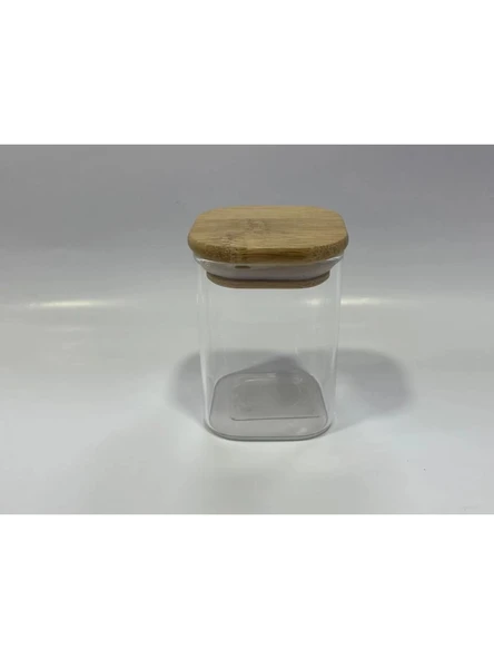 Gönül GNL 3289 Bambu Kapaklı Borosilikat Kavanoz 6x6x8 cm ürün görseli 1